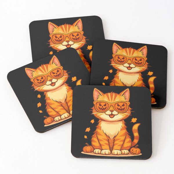 Item preview, Cool Pumpkin Sunglasses Cat – Funny Autumn Halloween designed and sold by TR-Artistry.