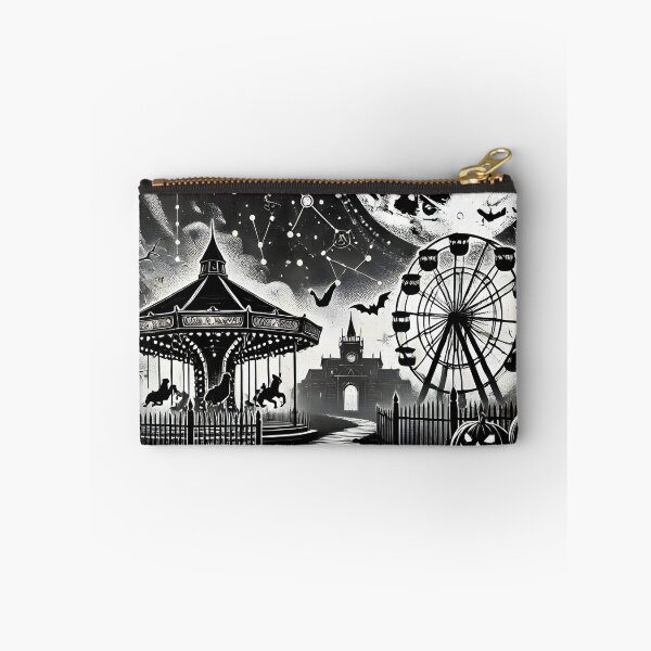 Item preview, Spooky Halloween Carnival – Haunted Fairground Night Scene designed and sold by The-T-In-Retro.