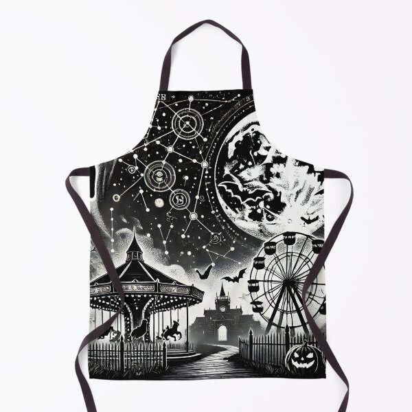 Item preview, Spooky Halloween Carnival – Haunted Fairground Night Scene designed and sold by The-T-In-Retro.