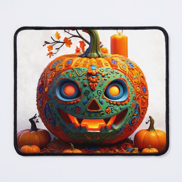 Item preview, Huichol Pumpkin with Marigolds and Candles designed and sold by SpectrumEssence.