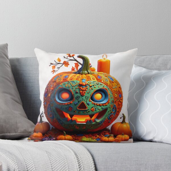 Item preview, Huichol Pumpkin with Marigolds and Candles designed and sold by SpectrumEssence.