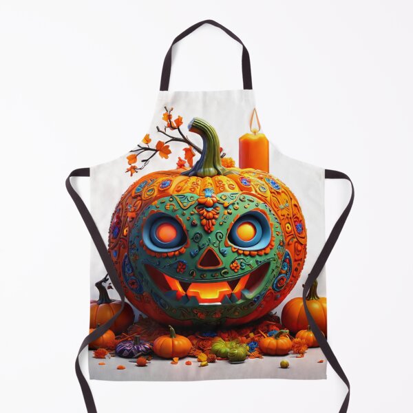 Item preview, Huichol Pumpkin with Marigolds and Candles designed and sold by SpectrumEssence.