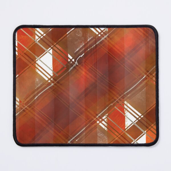 Item preview, Grunge Tartan Plaid Pattern  Red and Orange Distressed Abstract Checkered Design designed and sold by SouthPrint.