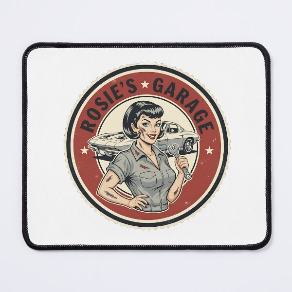 Item preview, Rosie's Garage - Vintage Pin-Up Mechanic designed and sold by RedDelaney.