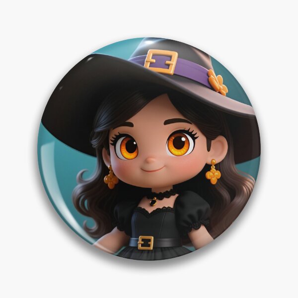Item preview, Adorable Halloween Witch with Cauldron designed and sold by Alexander Butler.