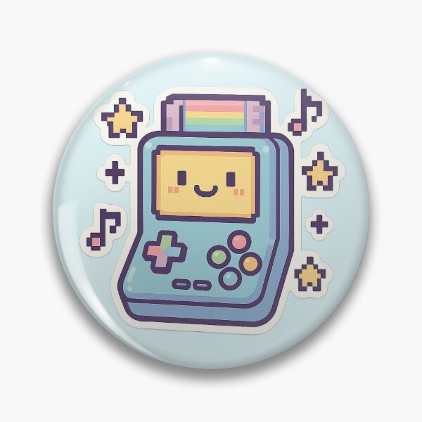 Item preview, Pastel Retro Game Console – Kawaii Handheld Gamer Sticker designed and sold by KrintoryTees.