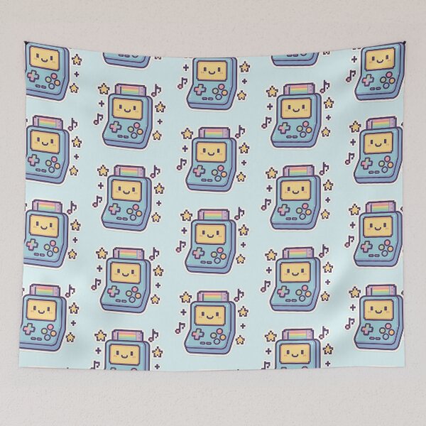 Item preview, Pastel Retro Game Console – Kawaii Handheld Gamer Sticker designed and sold by KrintoryTees.