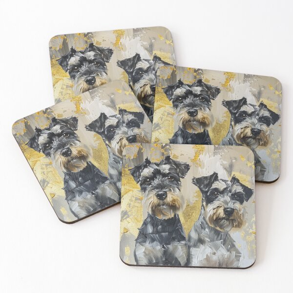 Item preview, Golden Schnauzer Duo – Modern Dog Art designed and sold by Drakane Creations.