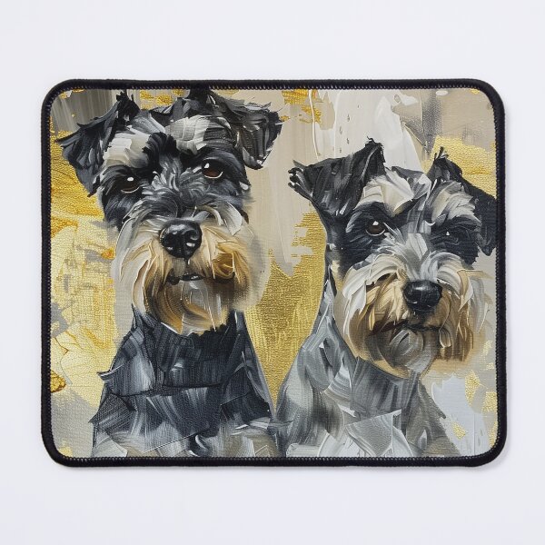 Item preview, Golden Schnauzer Duo – Modern Dog Art designed and sold by Drakane Creations.