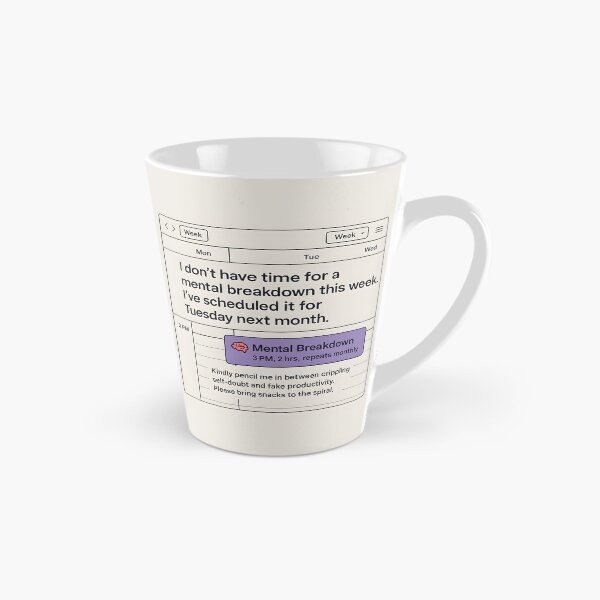 Item preview, Scheduled Mental Breakdown Google Calendar Meme Design designed and sold by VoidBloom Studio.