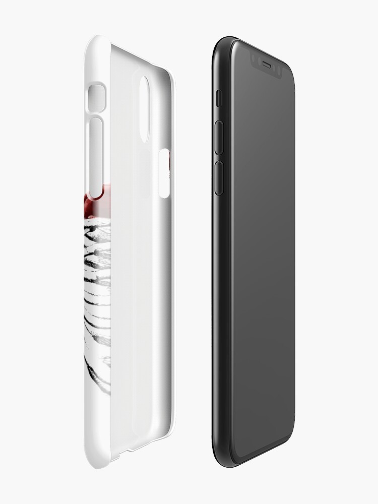 Alternate view of Skeleton Ribcage with Red Floral Blooms iPhone Case & Cover