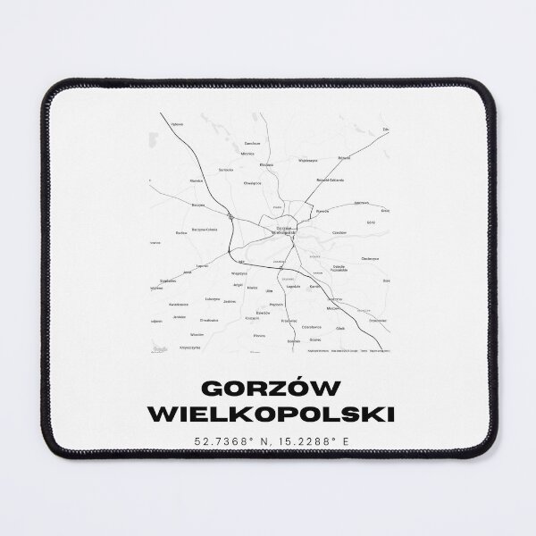 Item preview, Gorzów Wielkopolski Poland Map | Minimalist Black and White City Poster designed and sold by RM-Journey.