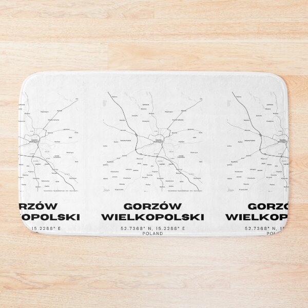 Item preview, Gorzów Wielkopolski Poland Map | Minimalist Black and White City Poster designed and sold by RM-Journey.
