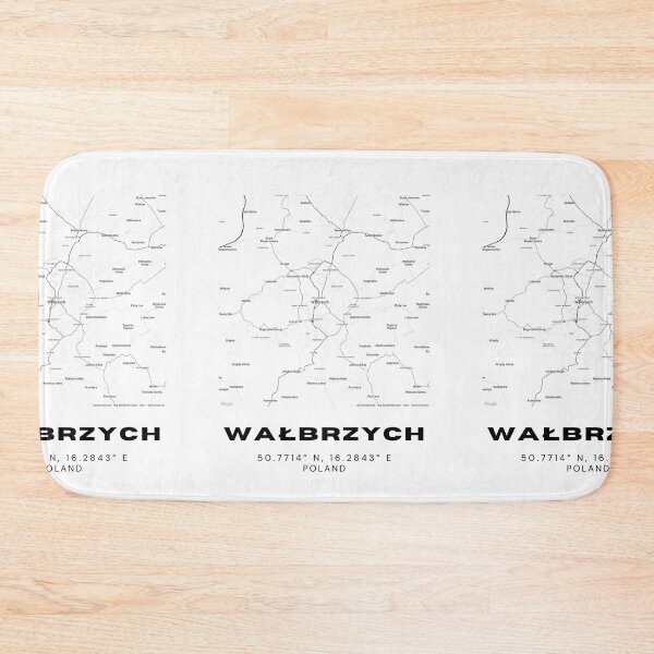 Item preview, Wałbrzych Poland Map | Minimalist Black and White City Poster designed and sold by RM-Journey.