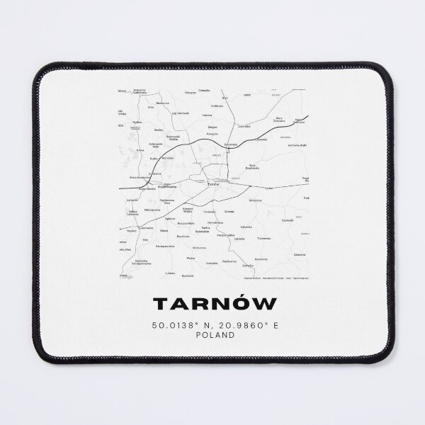 Item preview, Tarnów Poland Map | Modern Minimalist Black and White Poster designed and sold by RM-Journey.