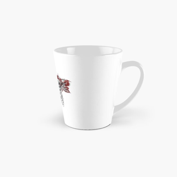 Skeleton Ribcage with Red Floral Blooms Tall Mug