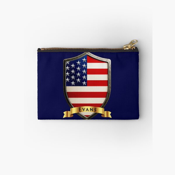 Item preview, Evans Family USA Shield, Stars & Stripes Pride Crest designed and sold by Highlandkings.