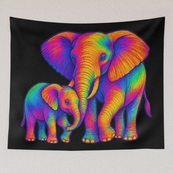 Item preview, Rainbow Elephant Shirt designed and sold by nebshardesigns.