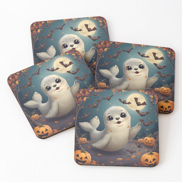 Item preview, Cute, Halloween seal with bats designed and sold by SealMart.