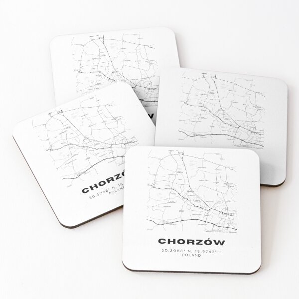 Item preview, Chorzów Poland Map | Minimalist Black and White City Print designed and sold by RM-Journey.