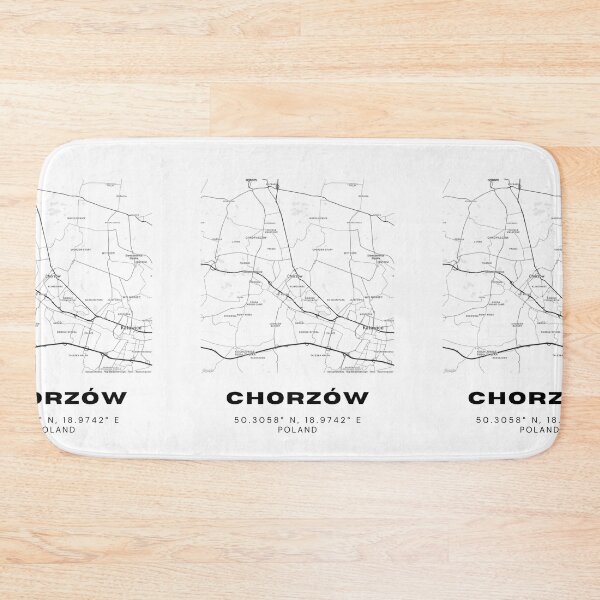 Item preview, Chorzów Poland Map | Minimalist Black and White City Print designed and sold by RM-Journey.