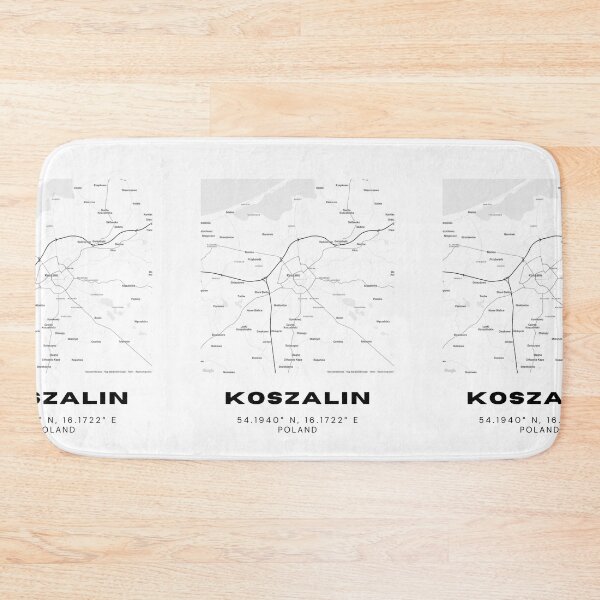 Item preview, Koszalin Poland Map | Minimalist Black and White City Poster designed and sold by RM-Journey.