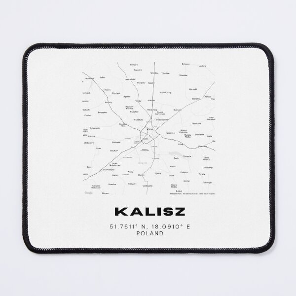 Item preview, Kalisz Poland Map | Minimalist Black and White City Print designed and sold by RM-Journey.