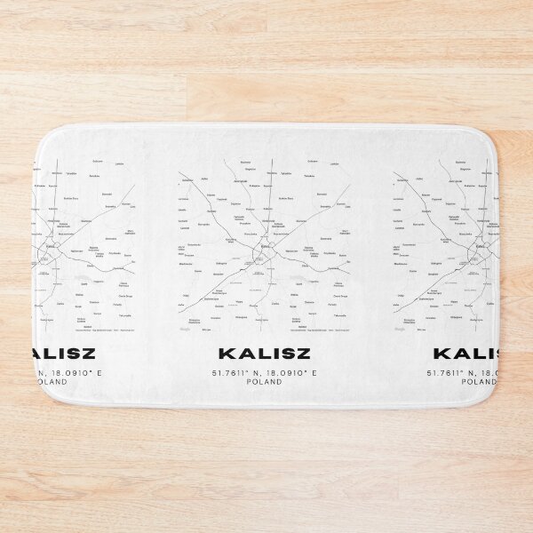 Item preview, Kalisz Poland Map | Minimalist Black and White City Print designed and sold by RM-Journey.