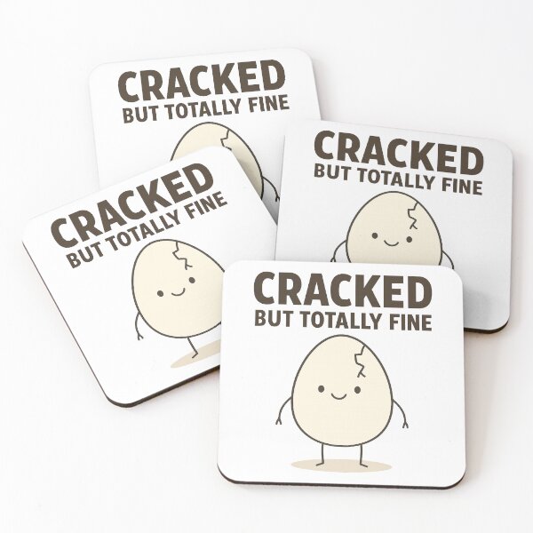 Item preview, Cracked But Totally Fine – Funny Cute Egg Design designed and sold by Annaart1991.