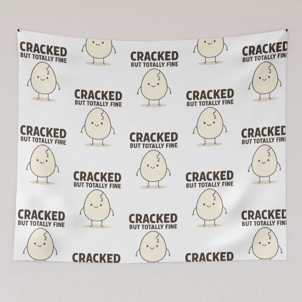 Item preview, Cracked But Totally Fine – Funny Cute Egg Design designed and sold by Annaart1991.