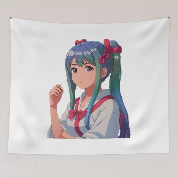 Aperçu de l'œuvre fille d'anime en vêtements traditionnels japonais créée et vendue par AnGodeSign.