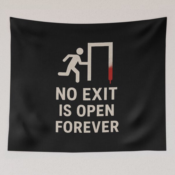 Item preview, No exit is open forever - Hell designed and sold by SpicyChimera.