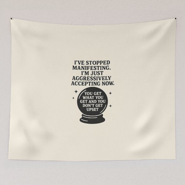 Item preview, Stopped Manifesting Aggressively Accepting Crystal Ball Meme designed and sold by VoidBloom Studio.
