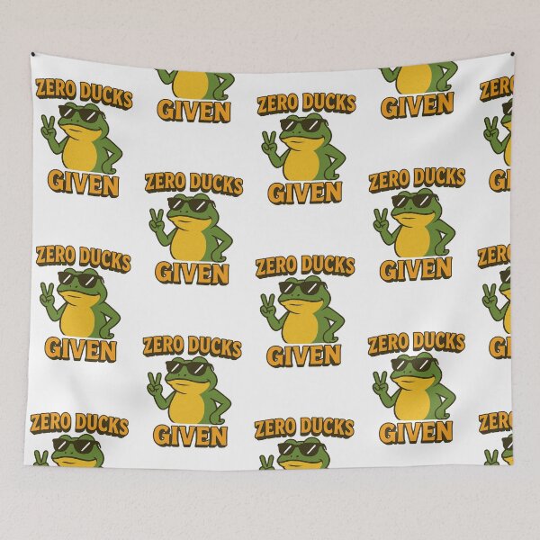Item preview, Zero Ducks Given Funny Sarcastic Frog Vintage T-Shirt designed and sold by Annaart1991.