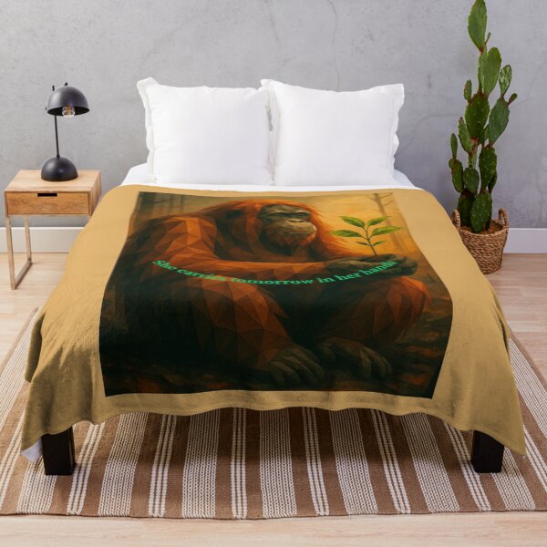 Item preview, She Carries Tomorrow – Orangutan Forest Art designed and sold by GeoWild Designs.