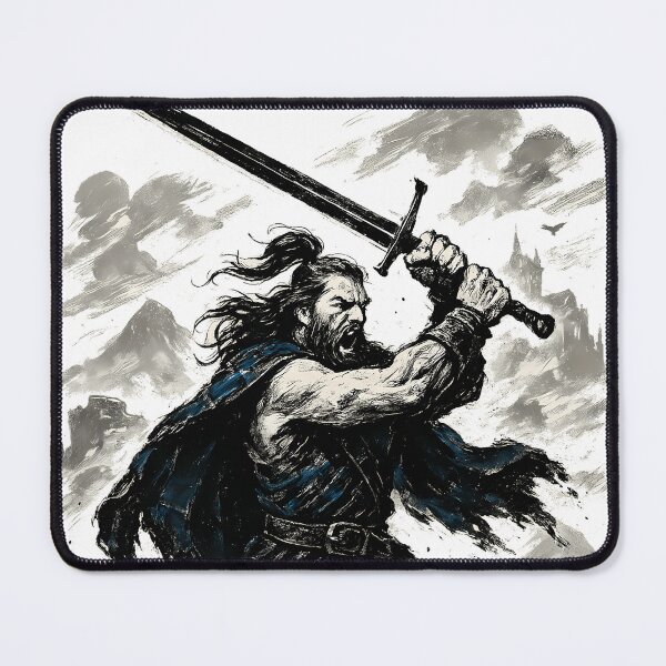 Item preview, Highland Warrior - Ink Illustration designed and sold by Witan Ink.