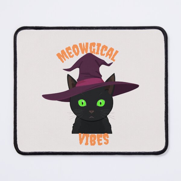 Item preview, Meowgical Vibes Cute Witch Cat designed and sold by CrazyInkWorks.