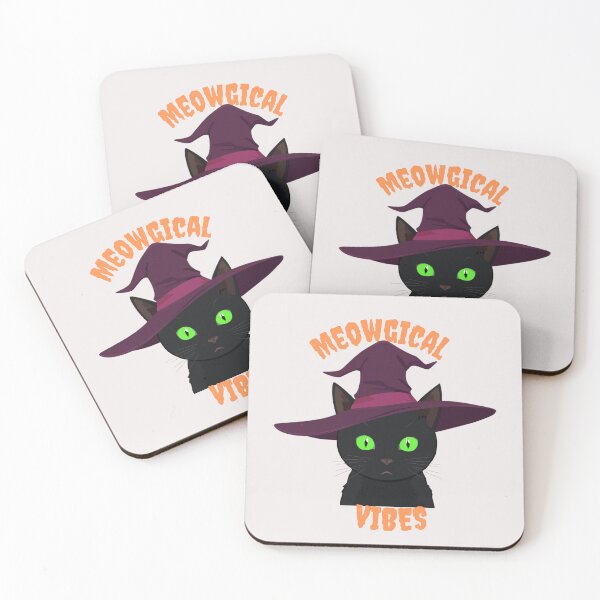 Item preview, Meowgical Vibes Cute Witch Cat designed and sold by CrazyInkWorks.