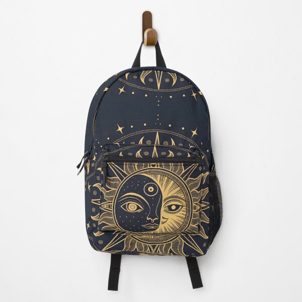 Item preview, Sun & moon with eyes & protection symbol. designed and sold by Lucky 777.