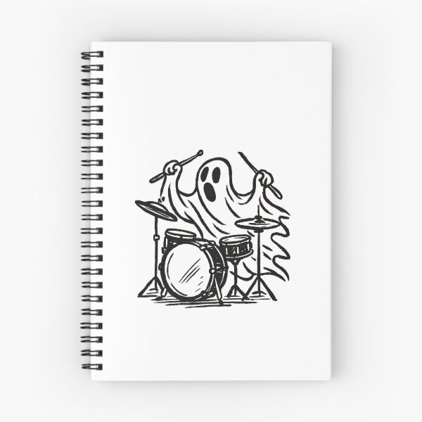 Item preview, Trendy Halloween Spooky boo ghost Playing Drums  designed and sold by SOUFIANE1991.