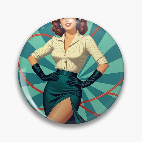 Item preview, Retro Pinup Radio Operator – 1940s Vintage Communication Glamour designed and sold by Lightning-Lace.