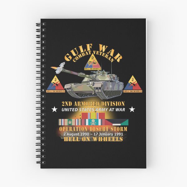 Item preview, Army - Desert Storm - 2nd Armored Div - Combat Vereran Veteran w GULF SVC - Hell On Wheels X 300 designed and sold by Military Insignia Products.