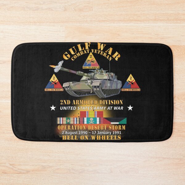 Item preview, Army - Desert Storm - 2nd Armored Div - Combat Vereran Veteran w GULF SVC - Hell On Wheels X 300 designed and sold by Military Insignia Products.