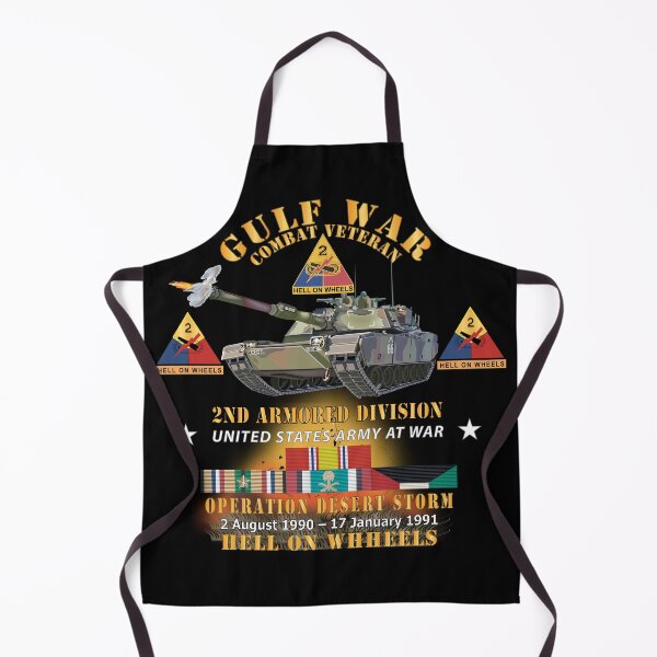 Item preview, Army - Desert Storm - 2nd Armored Div - Combat Vereran Veteran w GULF SVC - Hell On Wheels X 300 designed and sold by Military Insignia Products.