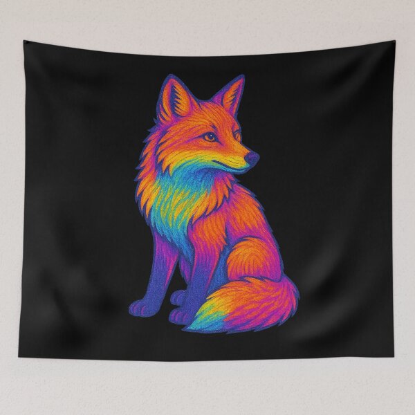Item preview, Rainbow Fox Shirt designed and sold by nebshardesigns.