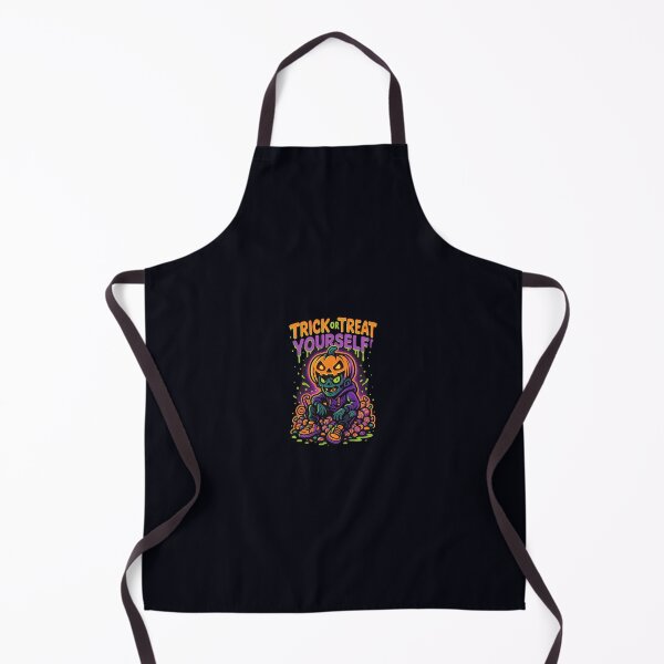 Item preview, Trick or Treat Yourself – Neon Zombie Pumpkin Halloween Streetwear Art designed and sold by InkCreation studio.
