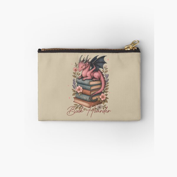 Item preview, Book hoarder pink dragon and books  designed and sold by FatBirdie.