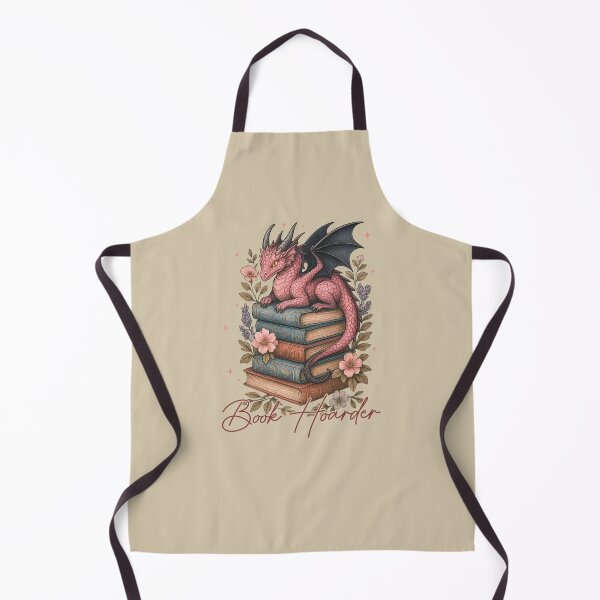 Item preview, Book hoarder pink dragon and books  designed and sold by FatBirdie.
