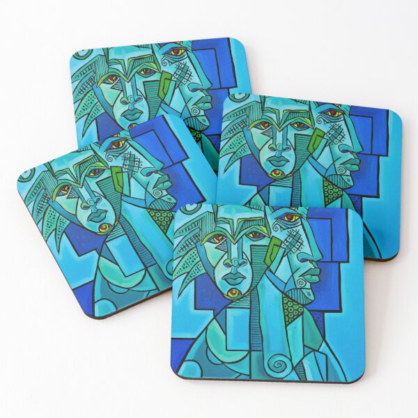 Item preview, Two Faces in Blue designed and sold by Sarah Curtiss.