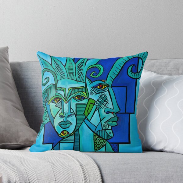 Item preview, Two Faces in Blue designed and sold by Sarah Curtiss.
